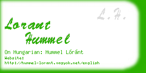 lorant hummel business card